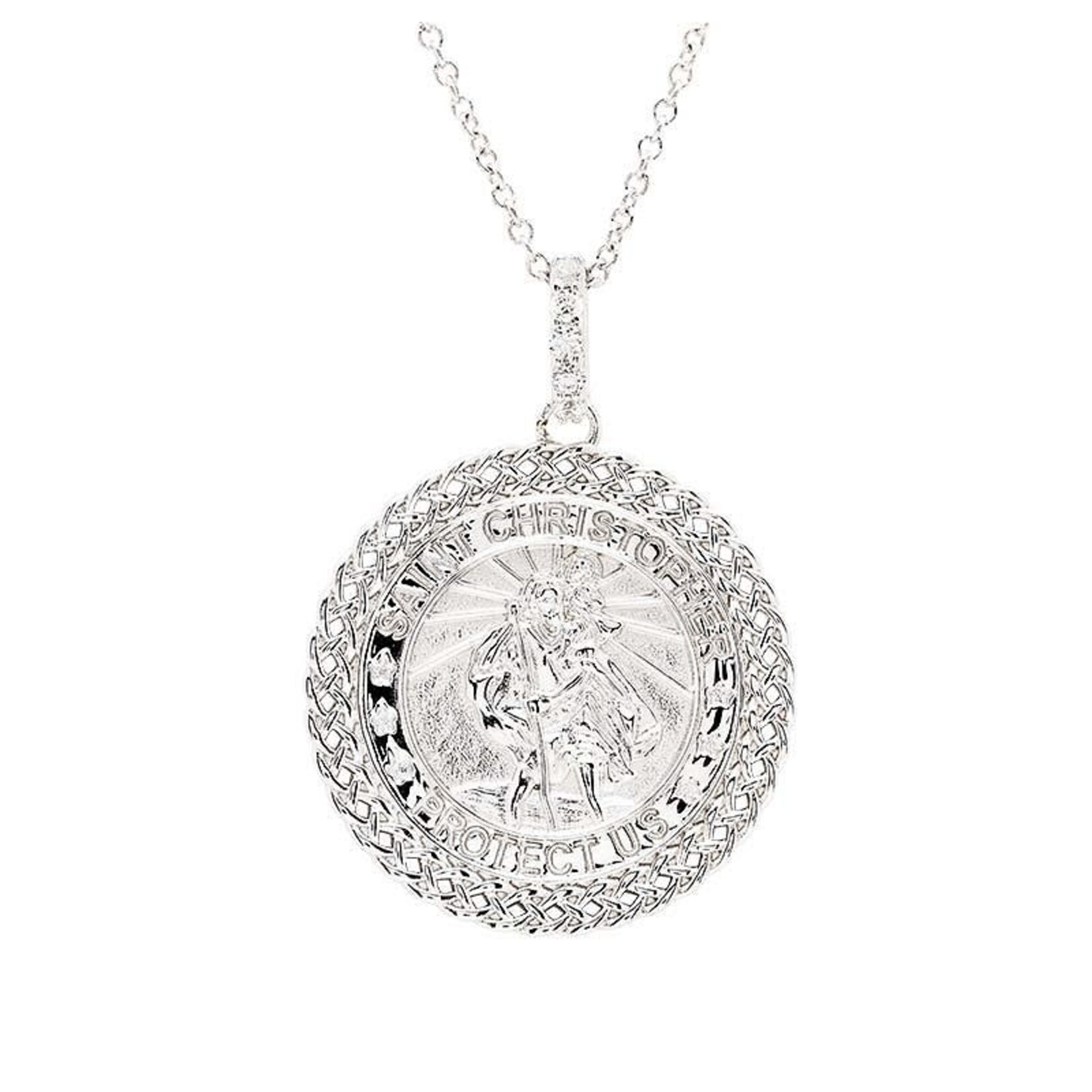 Shanore Necklace: SS Celtic St. Christopher Medal