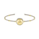 Bracelet: SS Gold Plate Trinity Bangle