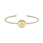 Bracelet: SS Gold Plate Trinity Bangle