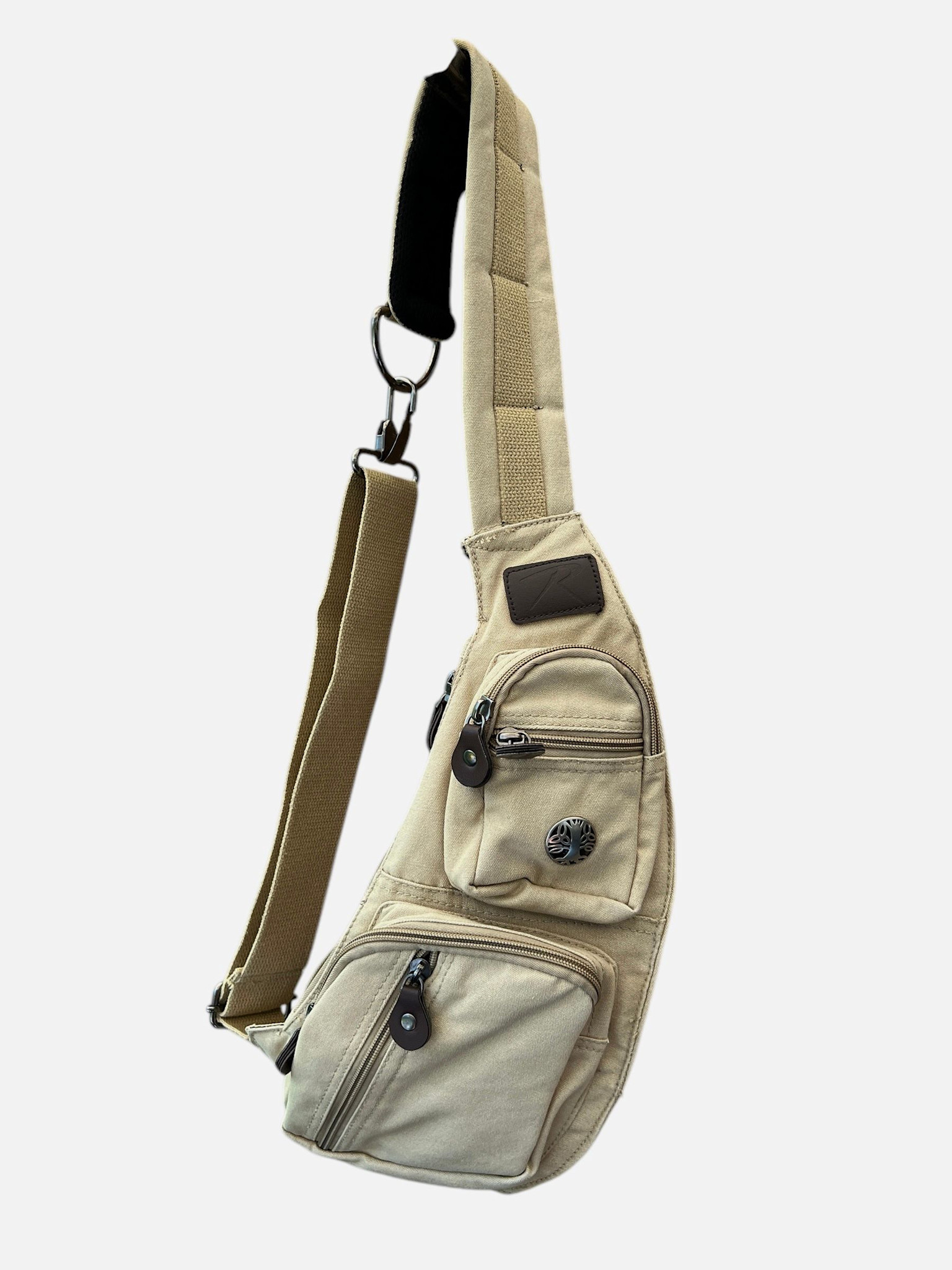 Bag Canvas: Crossbody Sling Light Khaki
