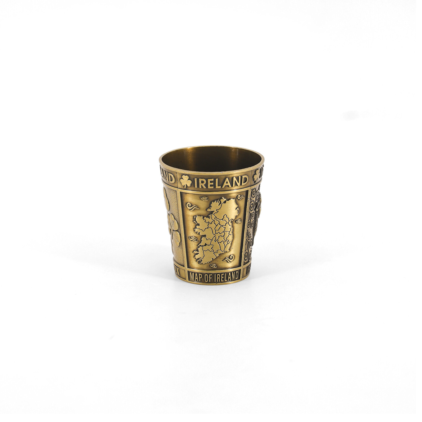 Shot Glass: IRL Map Gold Metal