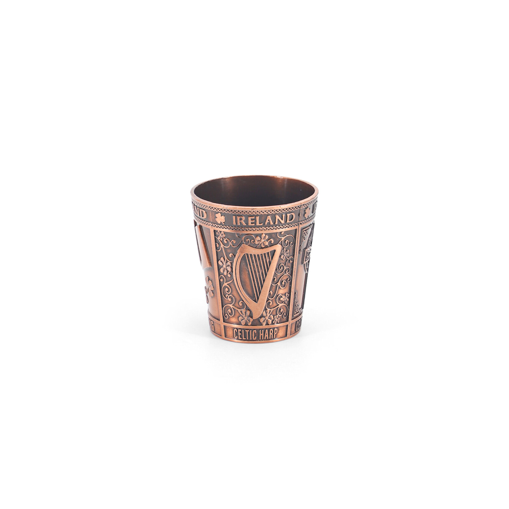 Shot Glass:  Flag/Sham Copper Metal