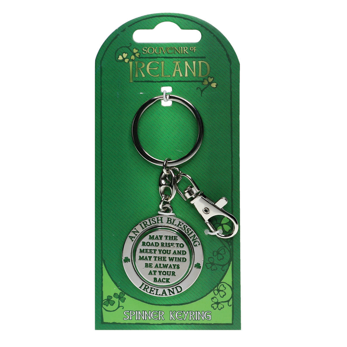Keyring: Irish Bless Spinner