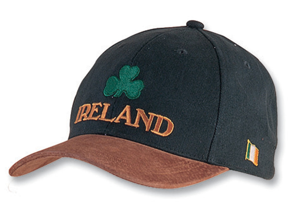 Baseball Cap: Green w/Suede
