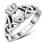 925jewelry.com Ring: SS Trinity Claddagh