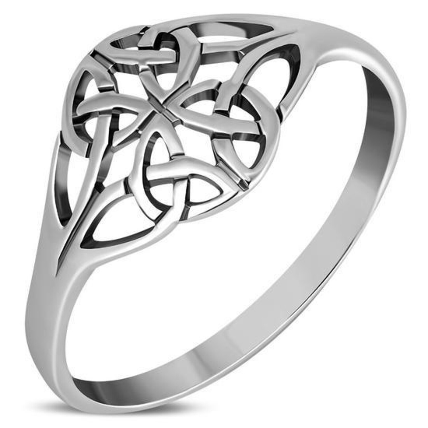 Ring: SS Trinity Shield Knot