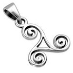 925jewelry.com Pendant: SS Triskele Spiral
