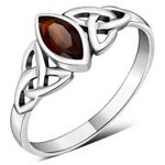 925jewelry.com Ring: SS Trinity Garnet