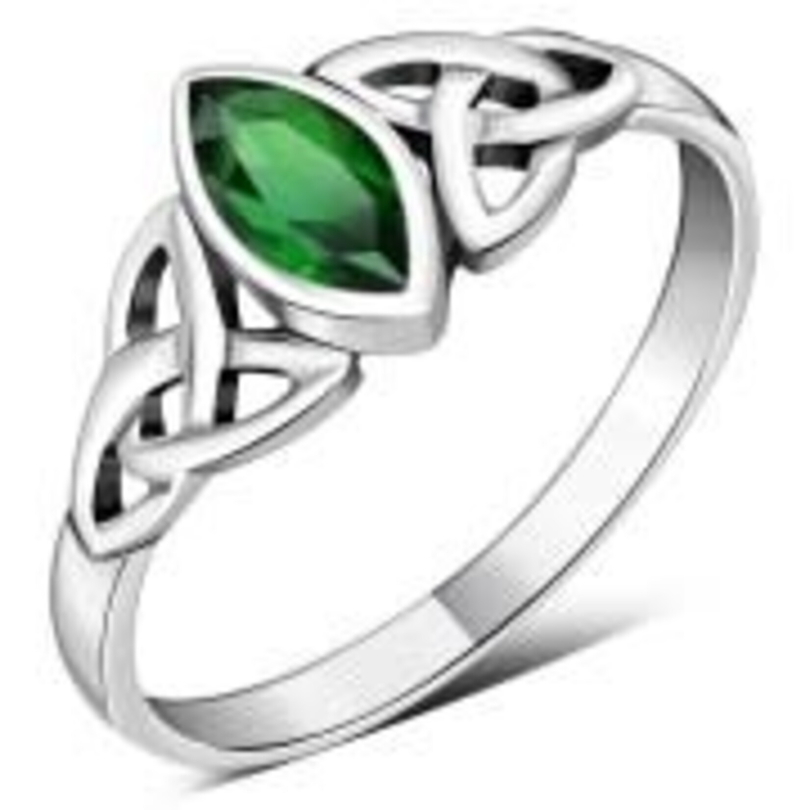 925jewelry.com Ring: SS Trinity Emerald