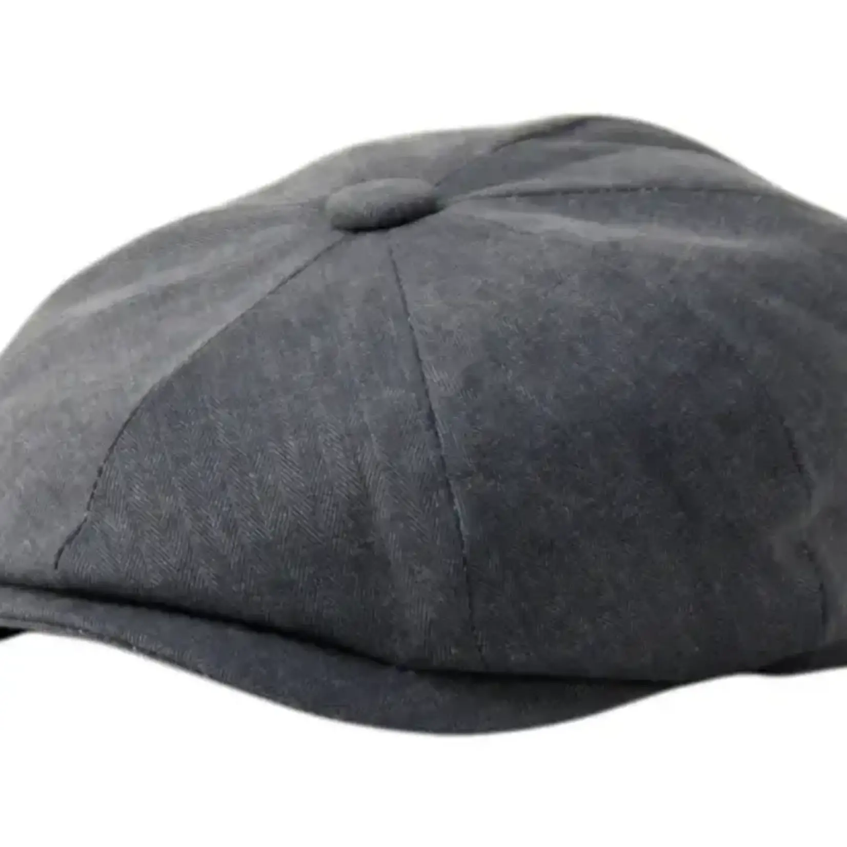 Hat: Herringbone Cotton Newsboy Cap