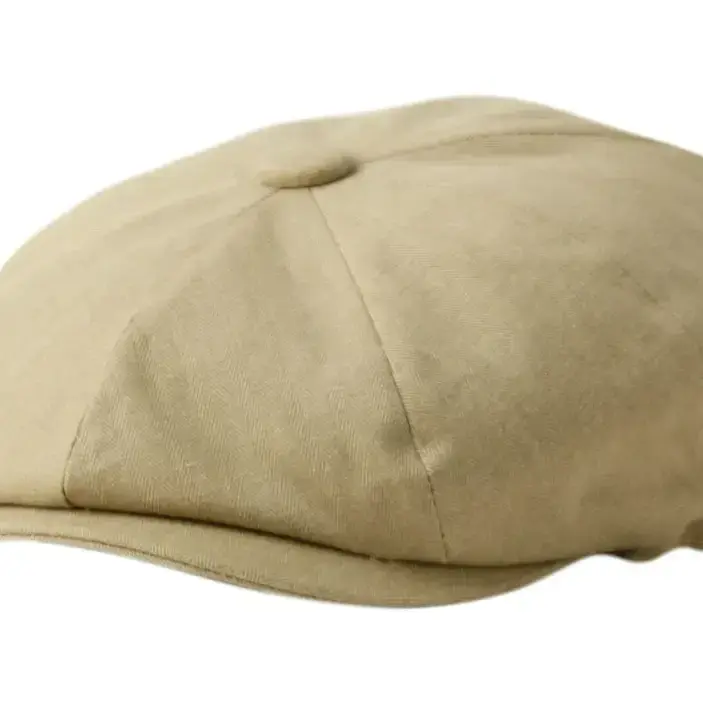 Hat: Herringbone Cotton Newsboy Cap
