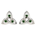Earrings: SS CZ Emerald Stud Trinity
