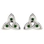 Shanore Earrings: SS CZ Emerald Stud Trinity