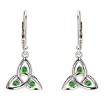 Shanore Earrings: SS CZ Emerald Drop Trinity