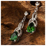 Earrings: SS CZ Emerald Trinity