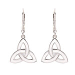 Earrings: SS White Enamel Trinity Drop