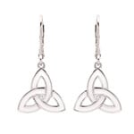 Shanore Earrings: SS White Enamel Trinity Drop