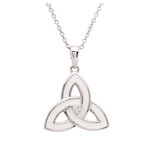 Necklace: SS White Enamel Trinity