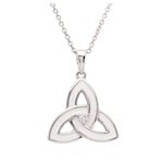 Shanore Necklace: SS White Enamel Trinity