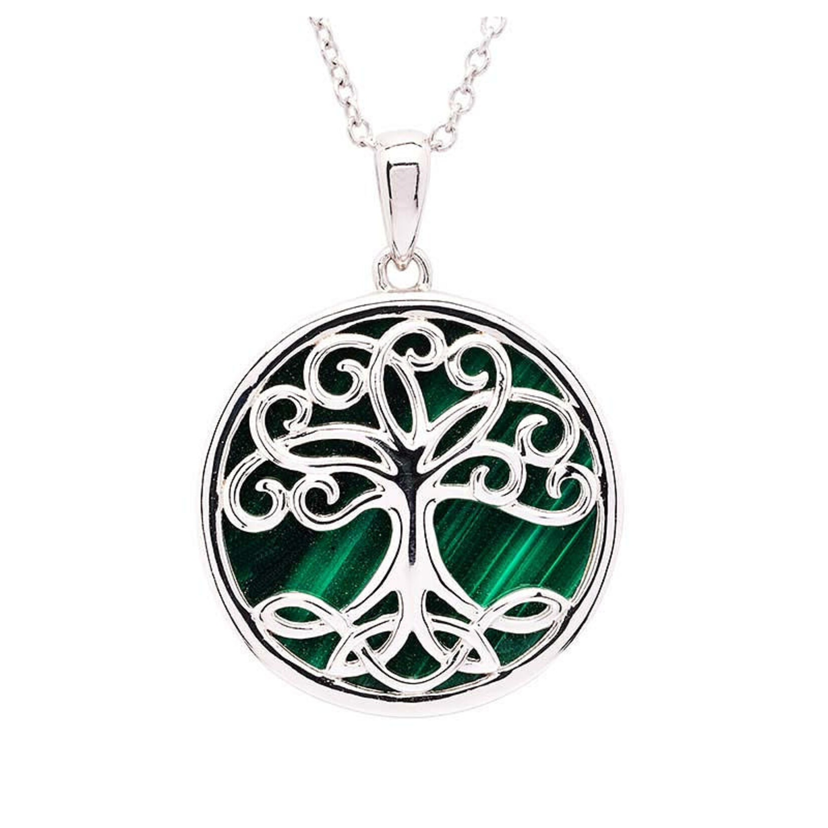 Necklace: SS Malachite Tree of Life