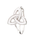 Shanore Ring: SS White Enamel Trinity