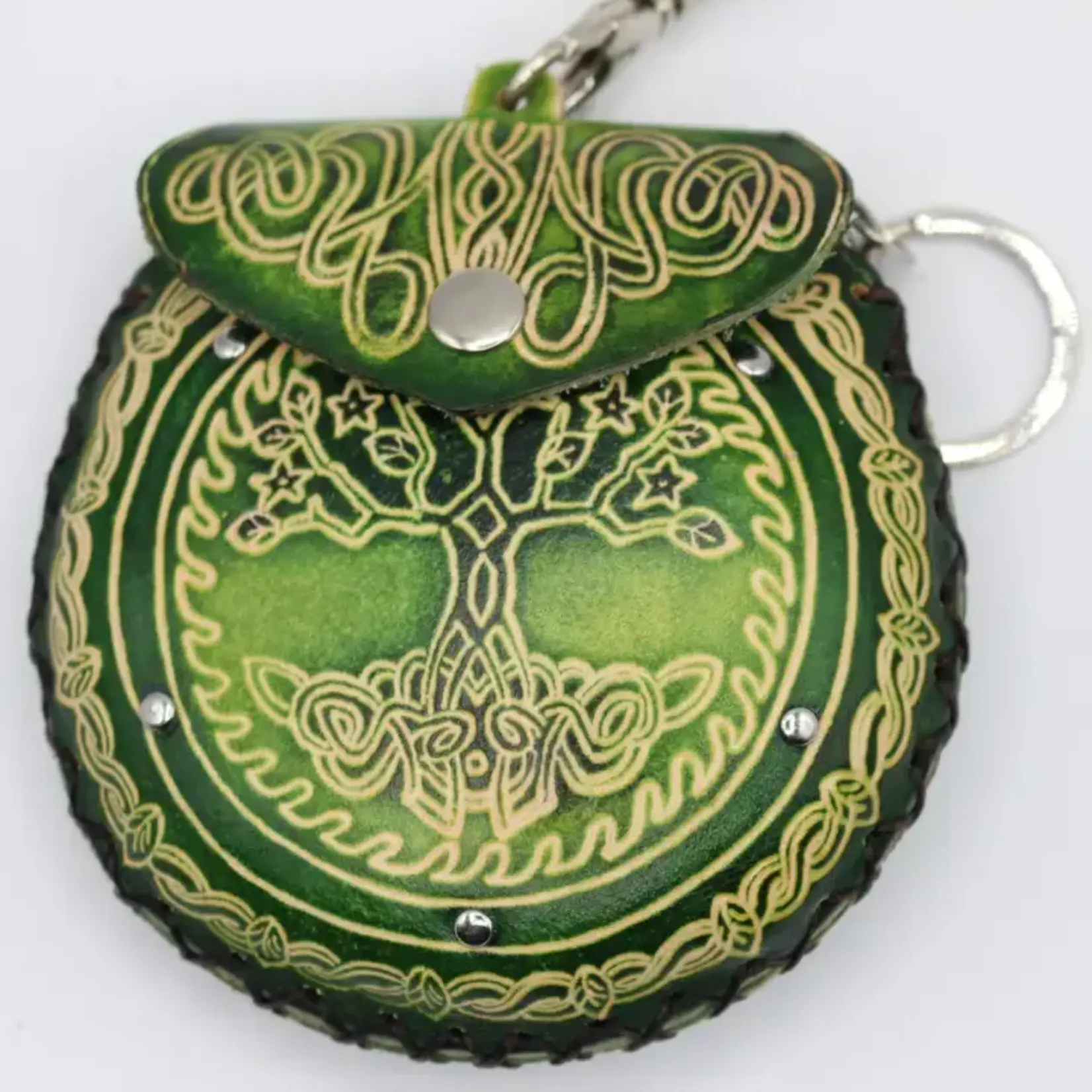 Sunflower Handmade Leather Inc Coin Purse: Tree of Life, Leather