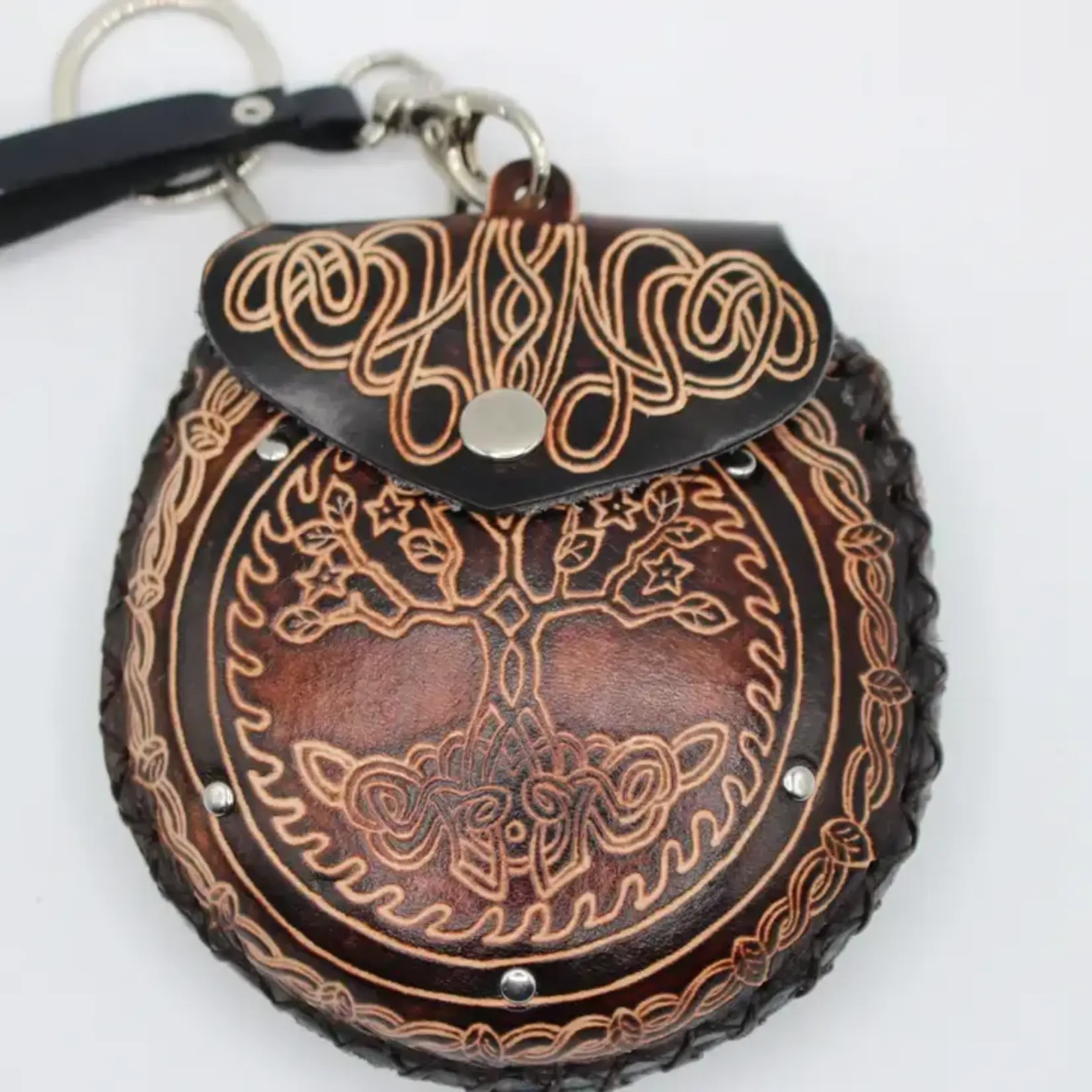 Sunflower Handmade Leather Inc Coin Purse: Tree of Life, Leather