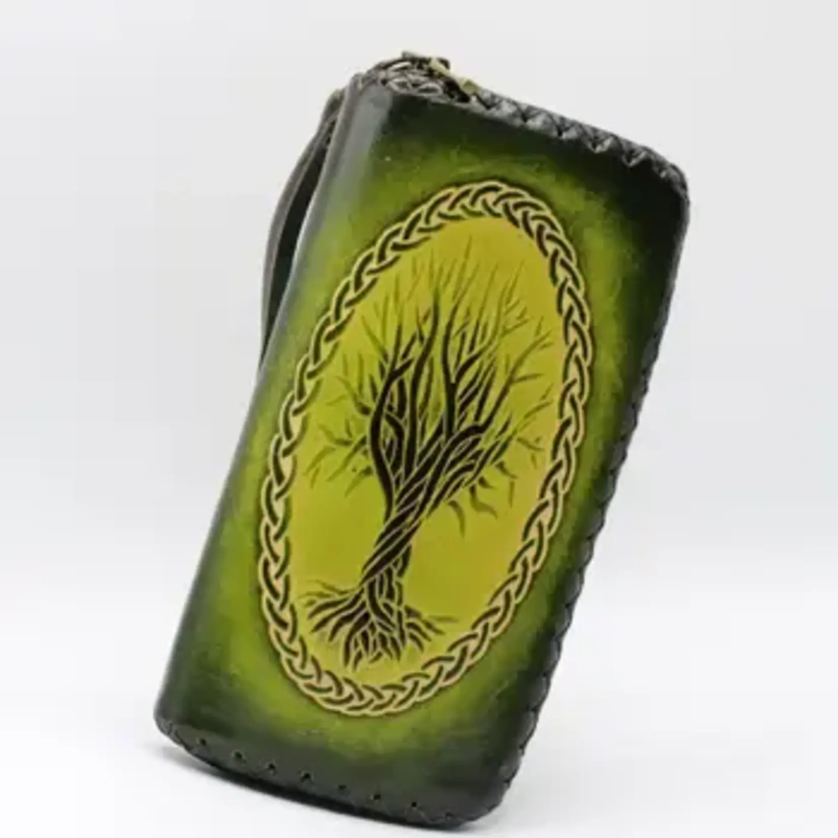 Sunflower Handmade Leather Inc Wallet: Tree of Life Large, Leather