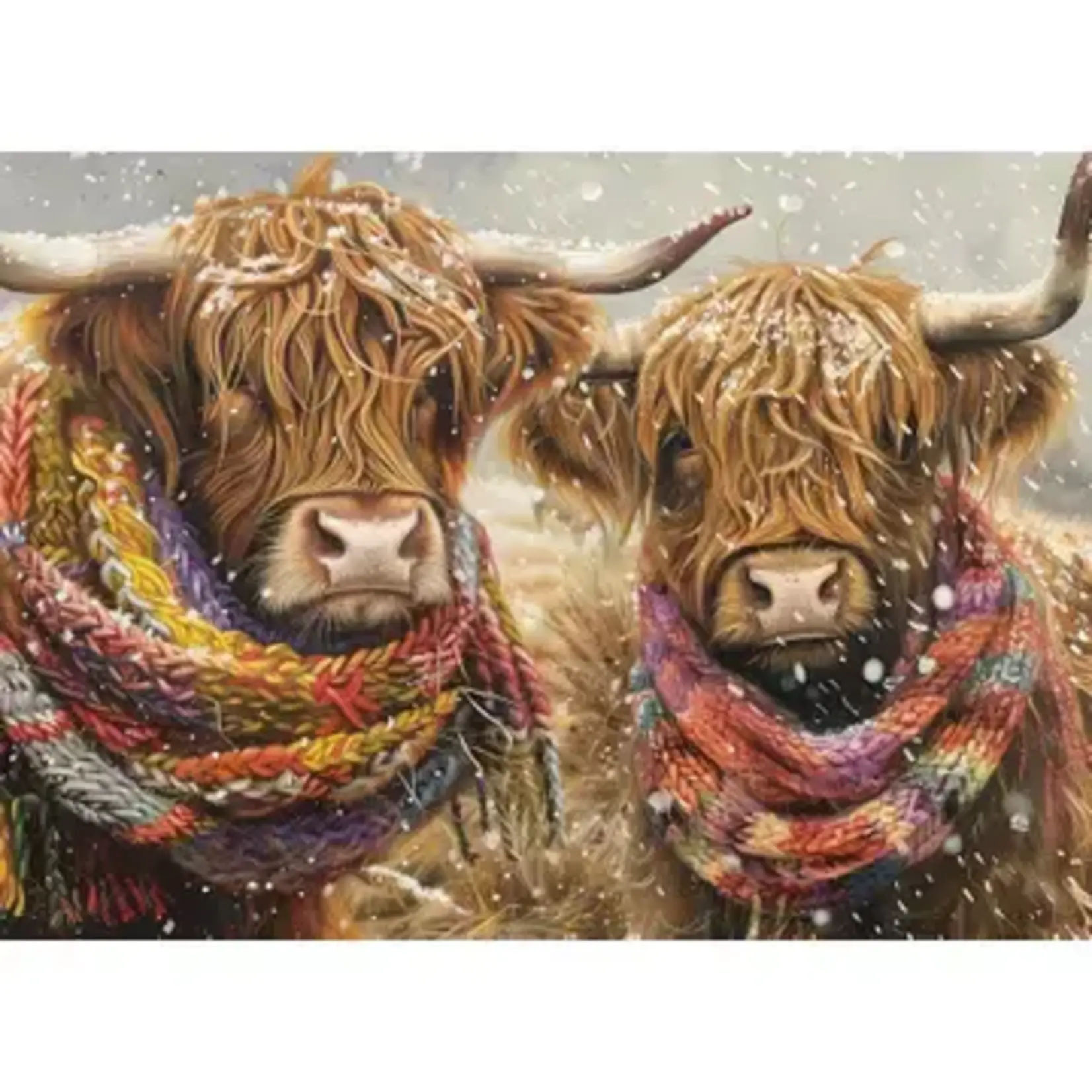 Outset Games and Cobble Hill Puzzles Puzzle: Brrrr! Scottish Cow 500pc