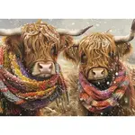 Outset Games and Cobble Hill Puzzles Puzzle: Brrrr! Scottish Cow 1000pc