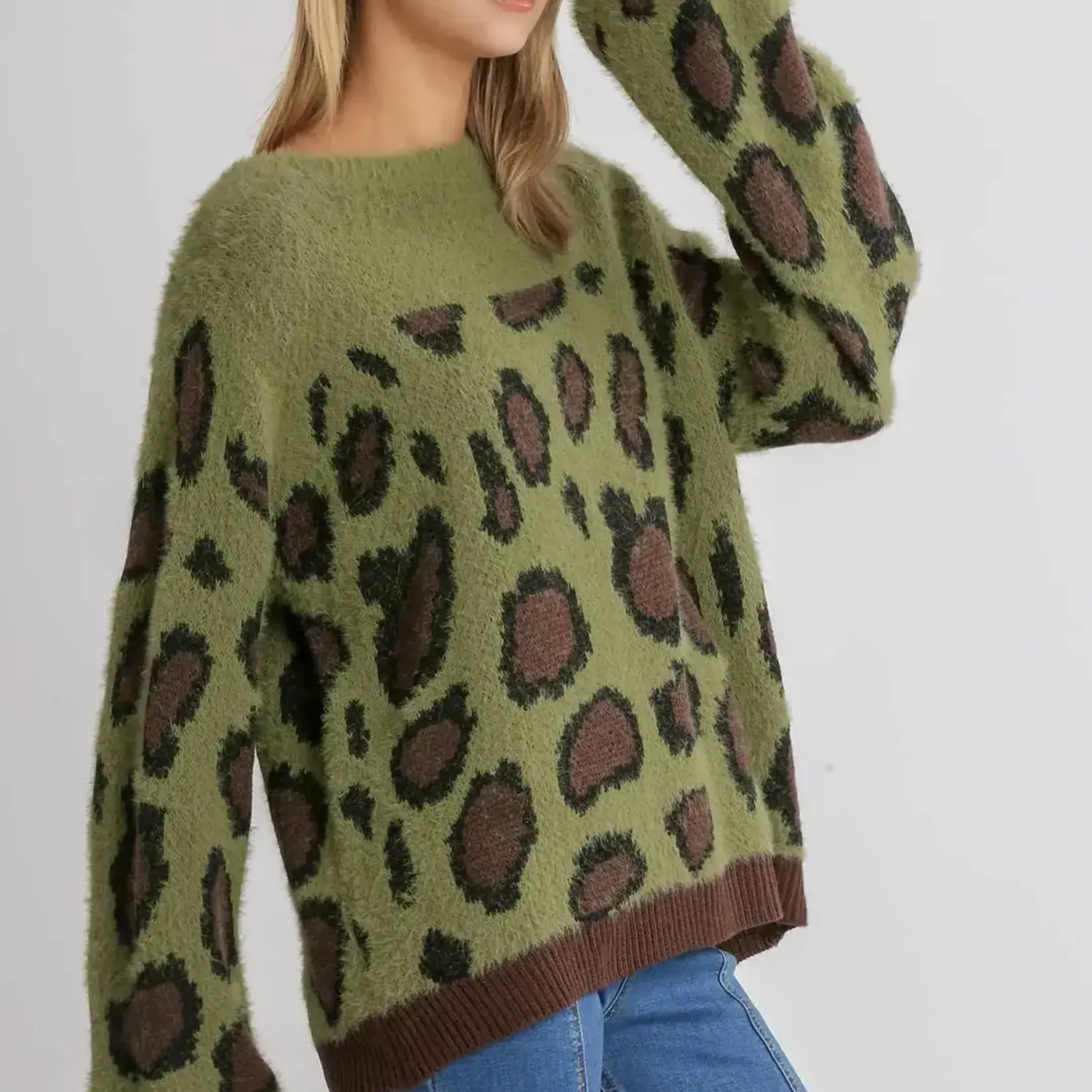 Sweater: Ladies LT. Olive Mix