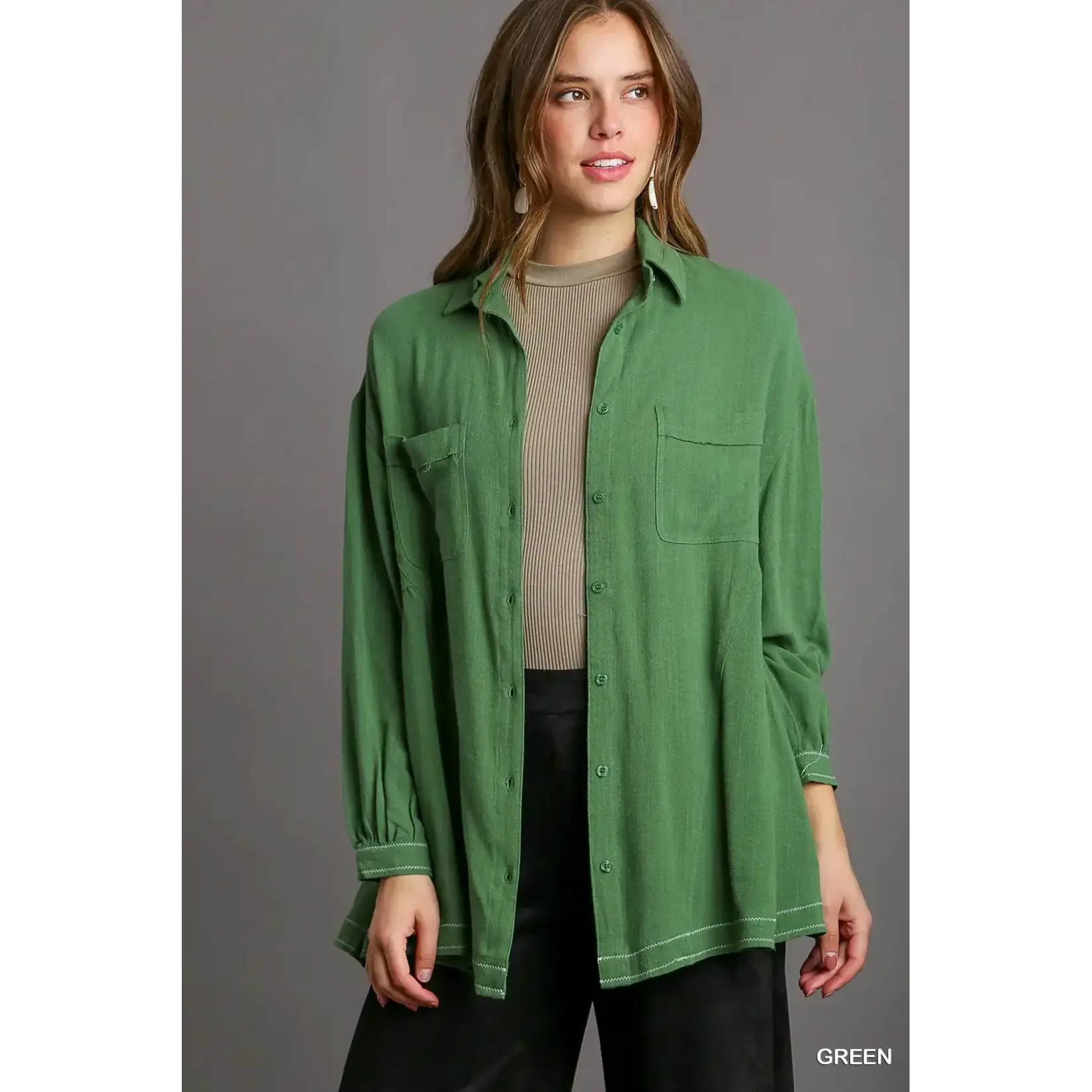 Shirt: Long Sleeve Button Up