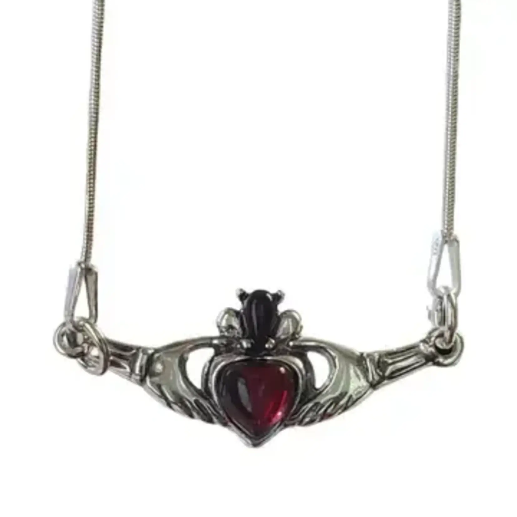 Amberman Necklace: Claddagh, Amber