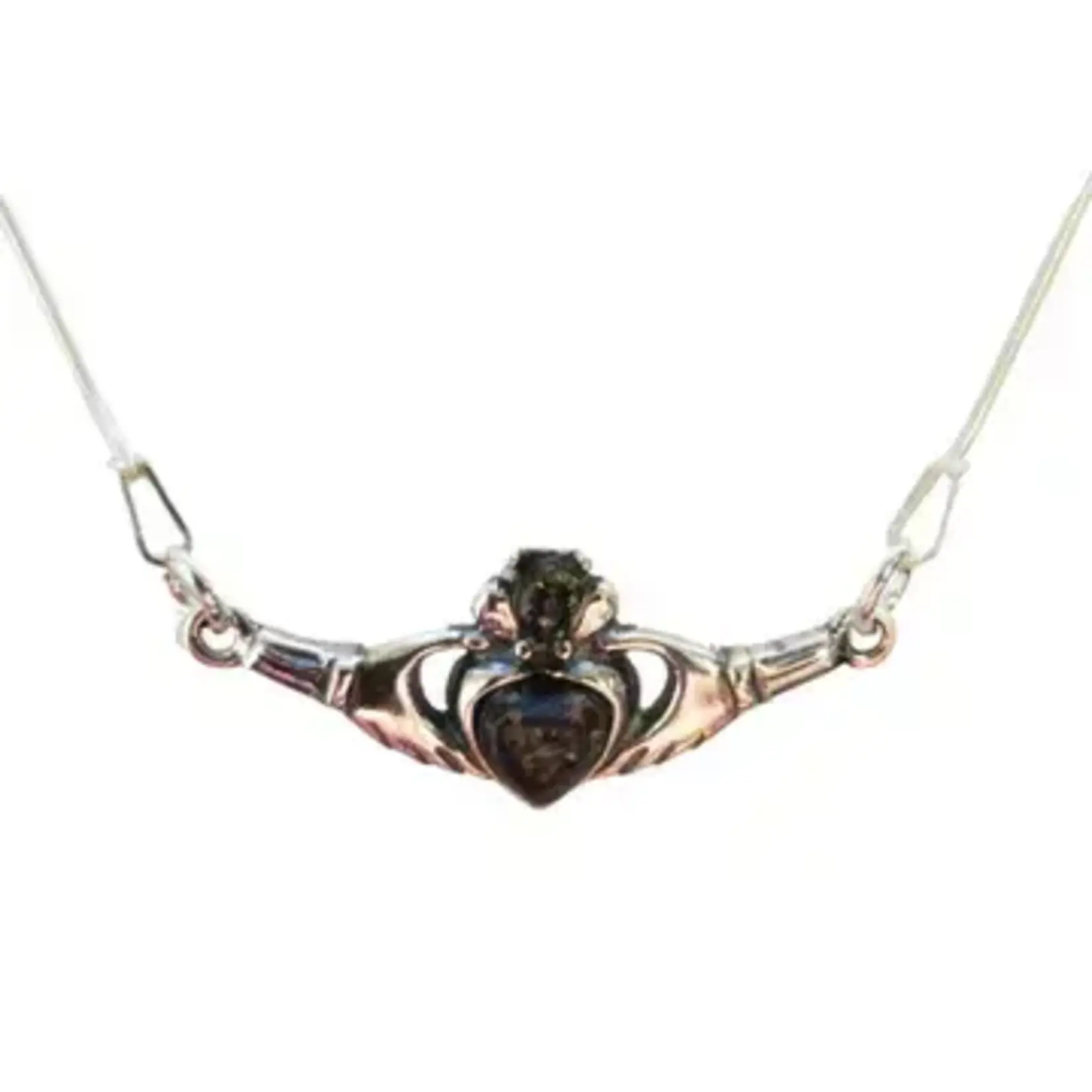 Amberman Necklace: Claddagh, Baltic Amber