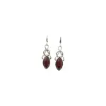 Earrings: Celtic Knot, Cherry Amber Drop Studs
