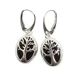 Earrings: Tree, Baltic Amber Lever Back