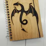 Genesis 3D Notebook: Dragon Black Glitter Pocket