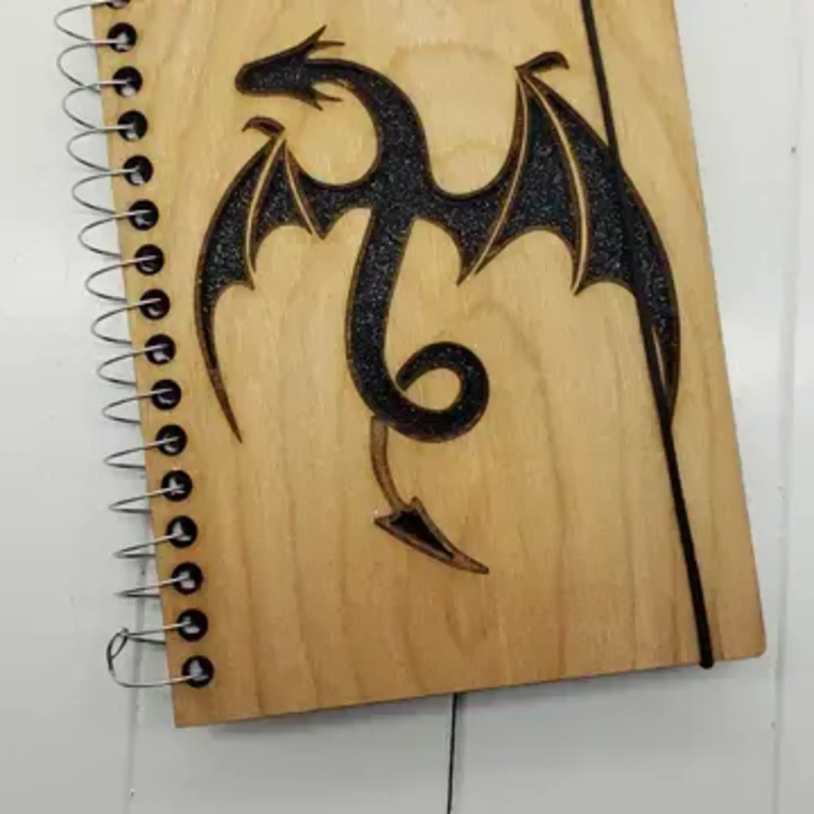 Genesis 3D Notebook: Dragon Black Glitter Pocket