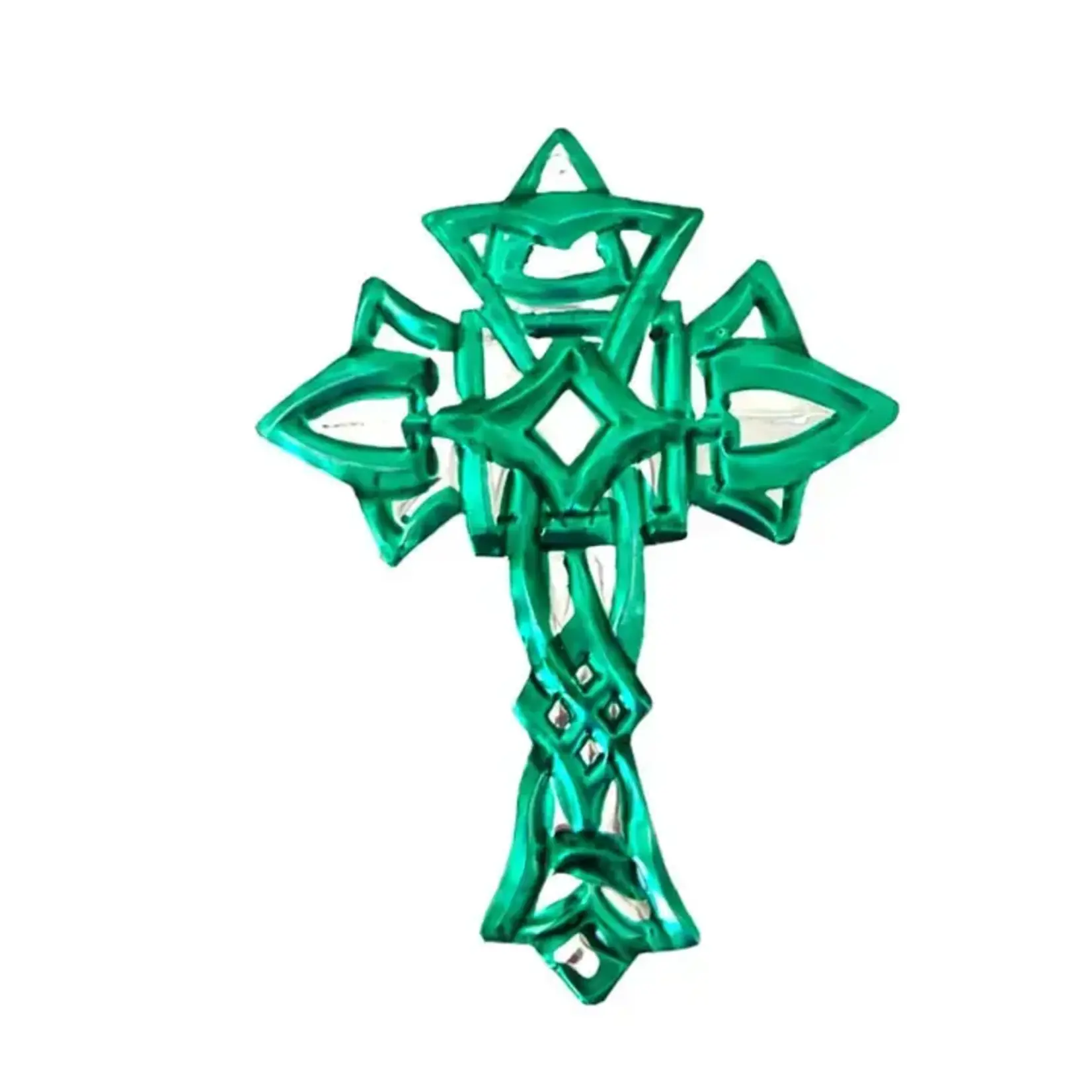 Ornament: Tin Celtic Knot Cross