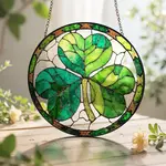 NVC Ecommerce LLC Home: Round Shamrock Suncatcher 6"