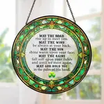 NVC Ecommerce LLC Home: Round Irish Blessing Suncatcher 6"