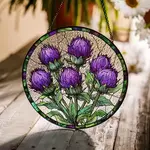NVC Ecommerce LLC Home: Round Scottish Thistle Suncatcher 6"