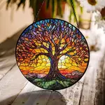 NVC Ecommerce LLC Home: Round Tree of Life Suncatcher 6"