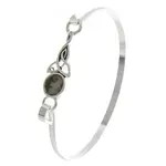 Bracelet: Trinity Abalone Disc Casting Bangle