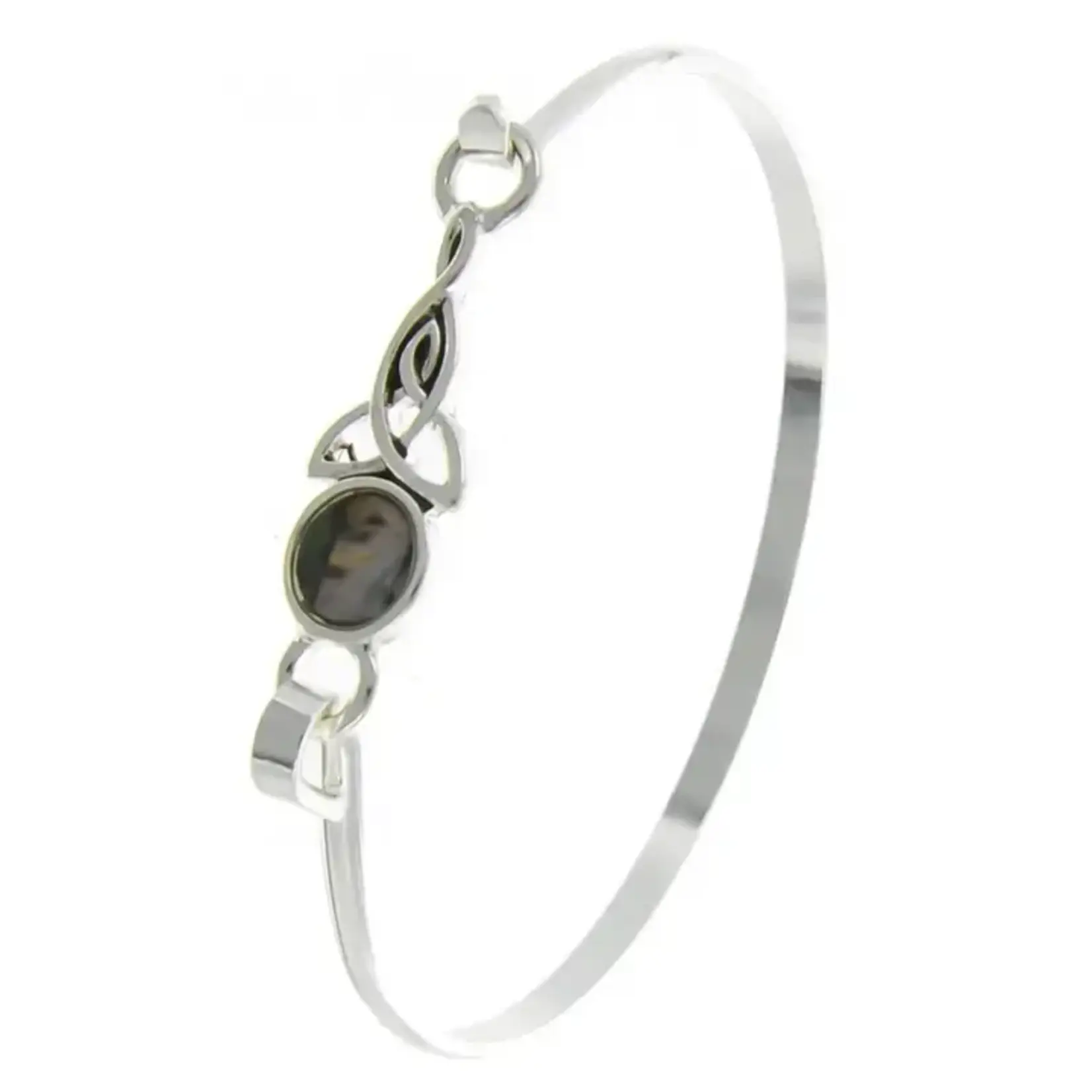 0011 PREMIERE Bracelet: Trinity Abalone Disc Casting Bangle