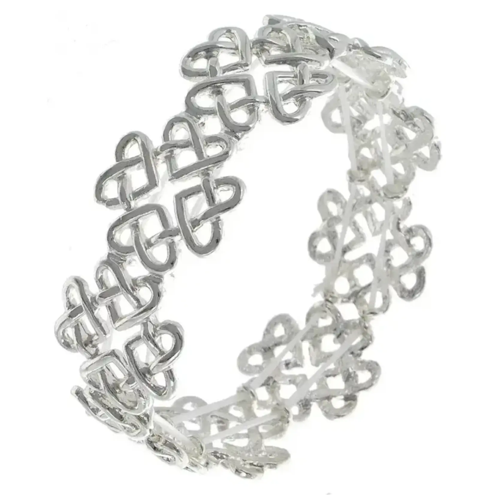 0011 PREMIERE Bracelet: Celtic Heart Metal Stretch