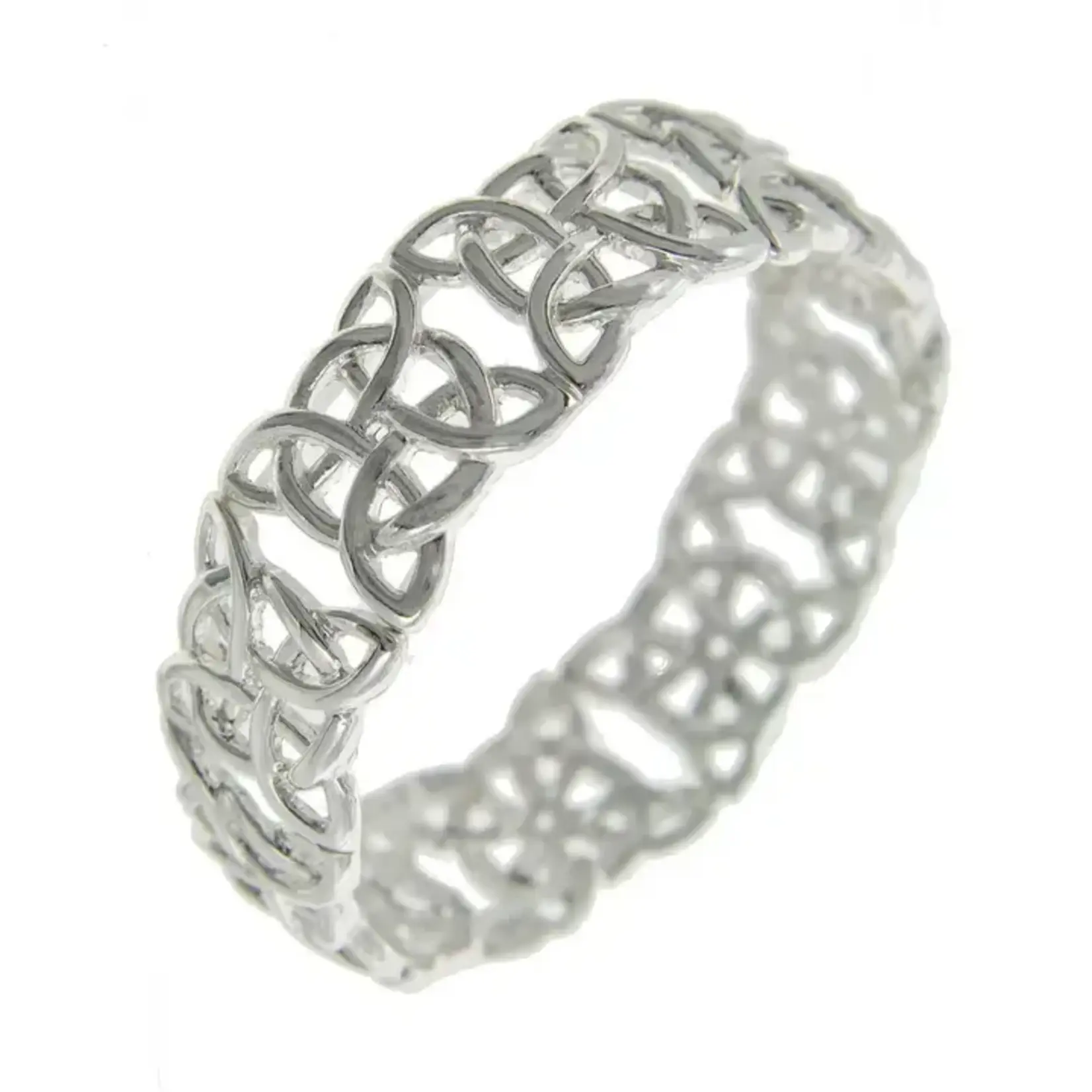 0011 PREMIERE Bracelet: Silver Celtic Metal Stretch