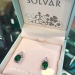 Earrings: SS Trinity Lab Emerald