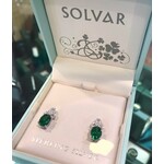 Earrings: SS Trinity Lab Emerald