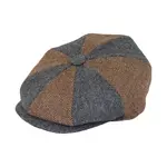 Hat: 8 Panel Brown/Grey